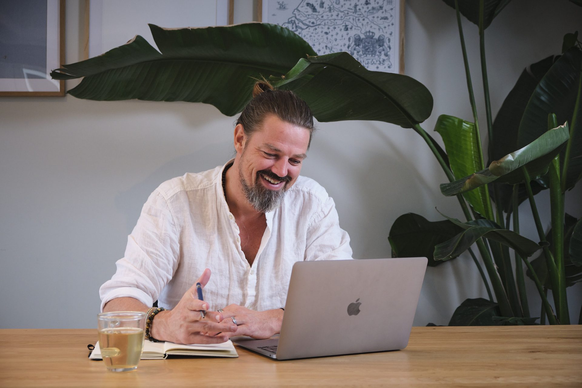 Joris tijdens een online sessie